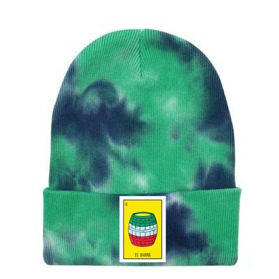 El Barril Lottery Gift The Barrell Card Mexican Lottery Tie Dye 12in Knit Beanie