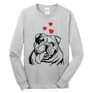 English Bulldog Love Cute Bully Dog Mom Funny Women Gift Tall Long Sleeve T-Shirt