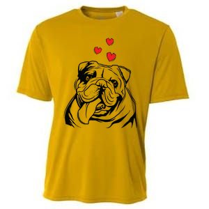 English Bulldog Love Cute Bully Dog Mom Funny Women Gift Cooling Performance Crew T-Shirt