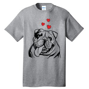 English Bulldog Love Cute Bully Dog Mom Funny Women Gift Tall T-Shirt