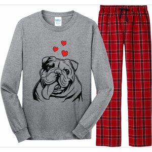 English Bulldog Love Cute Bully Dog Mom Funny Women Gift Long Sleeve Pajama Set