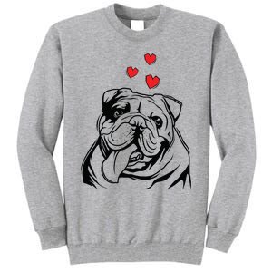 English Bulldog Love Cute Bully Dog Mom Funny Women Gift Tall Sweatshirt