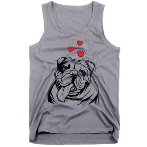 English Bulldog Love Cute Bully Dog Mom Funny Women Gift Tank Top