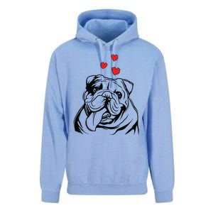 English Bulldog Love Cute Bully Dog Mom Funny Women Gift Unisex Surf Hoodie