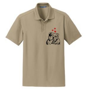 English Bulldog Love Cute Bully Dog Mom Funny Women Gift Dry Zone Grid Polo