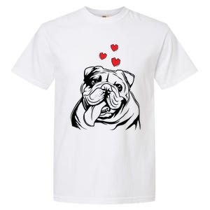 English Bulldog Love Cute Bully Dog Mom Funny Women Gift Garment-Dyed Heavyweight T-Shirt