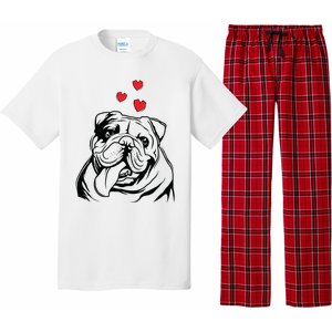 English Bulldog Love Cute Bully Dog Mom Funny Women Gift Pajama Set