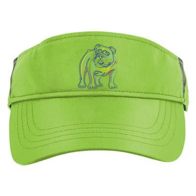 English Bulldog Lovers Line Drawing Artsy Bulldog Adult Drive Performance Visor