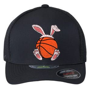 Easter Basketball Lover Bunny Ears Ball Cute Rabbit Sport Flexfit Unipanel Trucker Cap