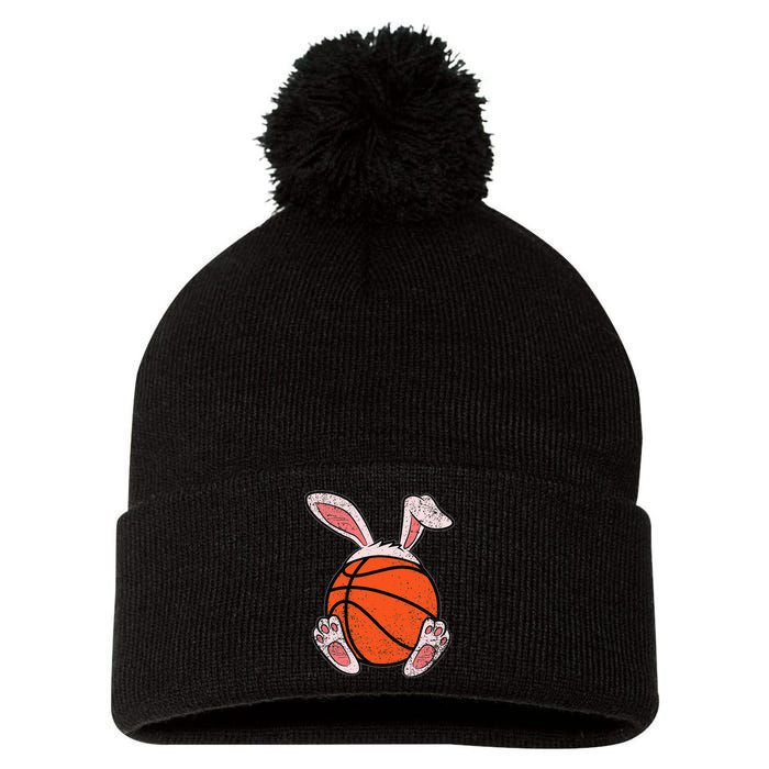 Easter Basketball Lover Bunny Ears Ball Cute Rabbit Sport Pom Pom 12in Knit Beanie