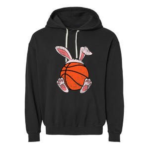 Easter Basketball Lover Bunny Ears Ball Cute Rabbit Sport Garment-Dyed Fleece Hoodie