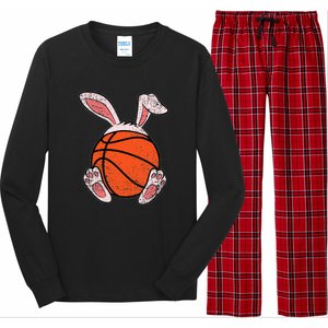 Easter Basketball Lover Bunny Ears Ball Cute Rabbit Sport Long Sleeve Pajama Set