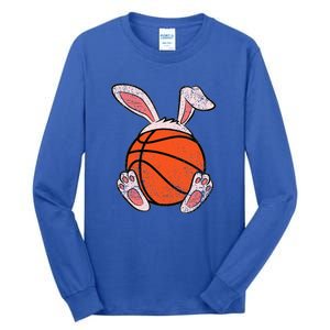 Easter Basketball Lover Bunny Ears Ball Cute Rabbit Sport Tall Long Sleeve T-Shirt