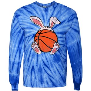 Easter Basketball Lover Bunny Ears Ball Cute Rabbit Sport Tie-Dye Long Sleeve Shirt