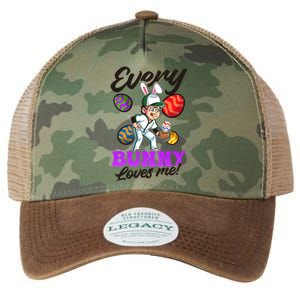 Every Bunny Loves Me Design Easter Baseball Gift Legacy Tie Dye Trucker Hat