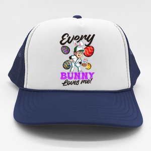 Every Bunny Loves Me Design Easter Baseball Gift Trucker Hat