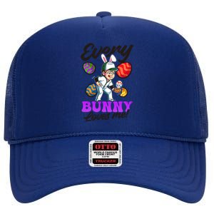 Every Bunny Loves Me Design Easter Baseball Gift High Crown Mesh Back Trucker Hat