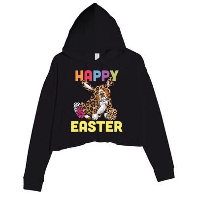 Easter Bunny Leopard Bulldog Palm Sunday Cool Gift Crop Fleece Hoodie