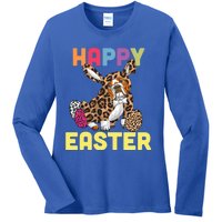 Easter Bunny Leopard Bulldog Palm Sunday Cool Gift Ladies Long Sleeve Shirt