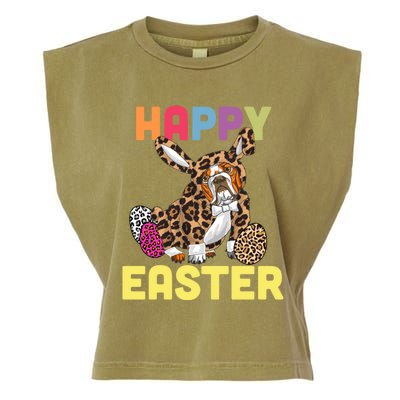 Easter Bunny Leopard Bulldog Palm Sunday Cool Gift Garment-Dyed Women's Muscle Tee