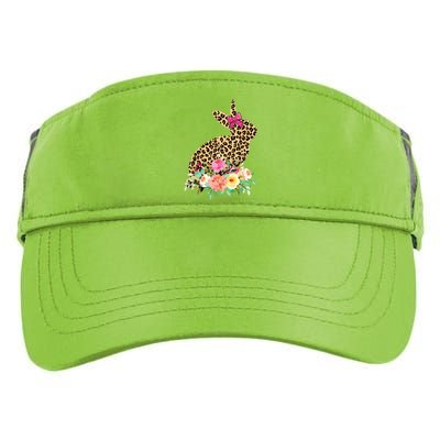 Easter Bunny Leopard Print Women Happy Easter Day Adult Drive Performance Visor