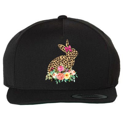 Easter Bunny Leopard Print Women Happy Easter Day Wool Snapback Cap