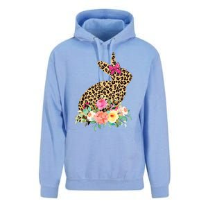 Easter Bunny Leopard Print Women Happy Easter Day Unisex Surf Hoodie