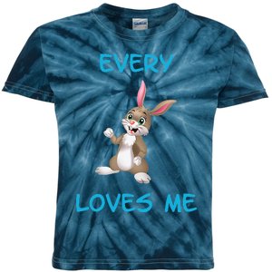 Every Bunny Loves Me Cute Easter Kids Tie-Dye T-Shirt