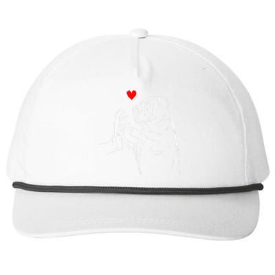 English Bulldog Love Cute Bully Dog Mom Funny Gift Snapback Five-Panel Rope Hat