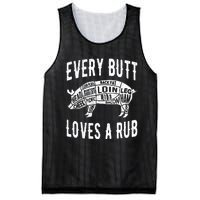 Every Butt Loves A Rub Funny BBQ Meat Smoker Barbecue Mesh Reversible Basketball Jersey Tank