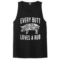 Every Butt Loves A Rub Funny BBQ Meat Smoker Barbecue PosiCharge Competitor Tank