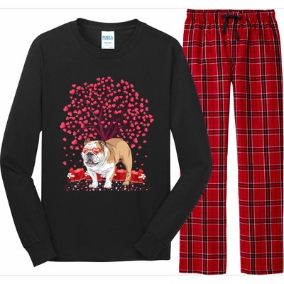 English Bulldog Lover Funny English Bulldog Valentine's Day Gift Long Sleeve Pajama Set