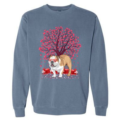 English Bulldog Lover Funny English Bulldog Valentine's Day Gift Garment-Dyed Sweatshirt