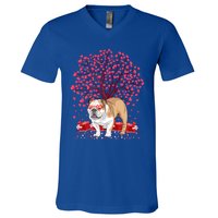 English Bulldog Lover Funny English Bulldog Valentine's Day Gift V-Neck T-Shirt