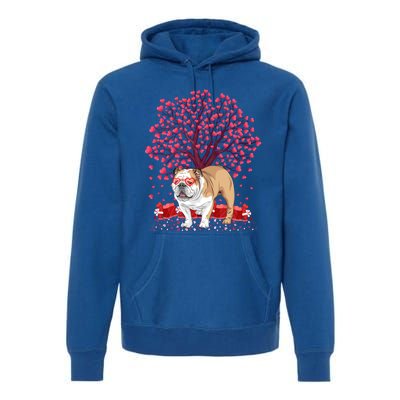 English Bulldog Lover Funny English Bulldog Valentine's Day Gift Premium Hoodie