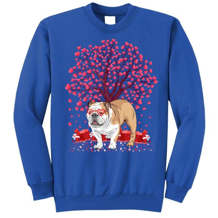 English Bulldog Lover Funny English Bulldog Valentine's Day Gift Tall Sweatshirt