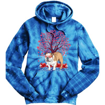 English Bulldog Lover Funny English Bulldog Valentine's Day Gift Tie Dye Hoodie