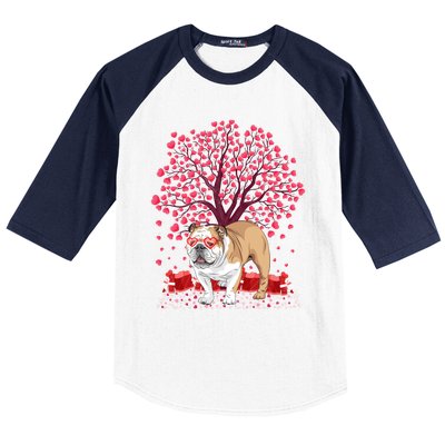 English Bulldog Lover Funny English Bulldog Valentine's Day Gift Baseball Sleeve Shirt