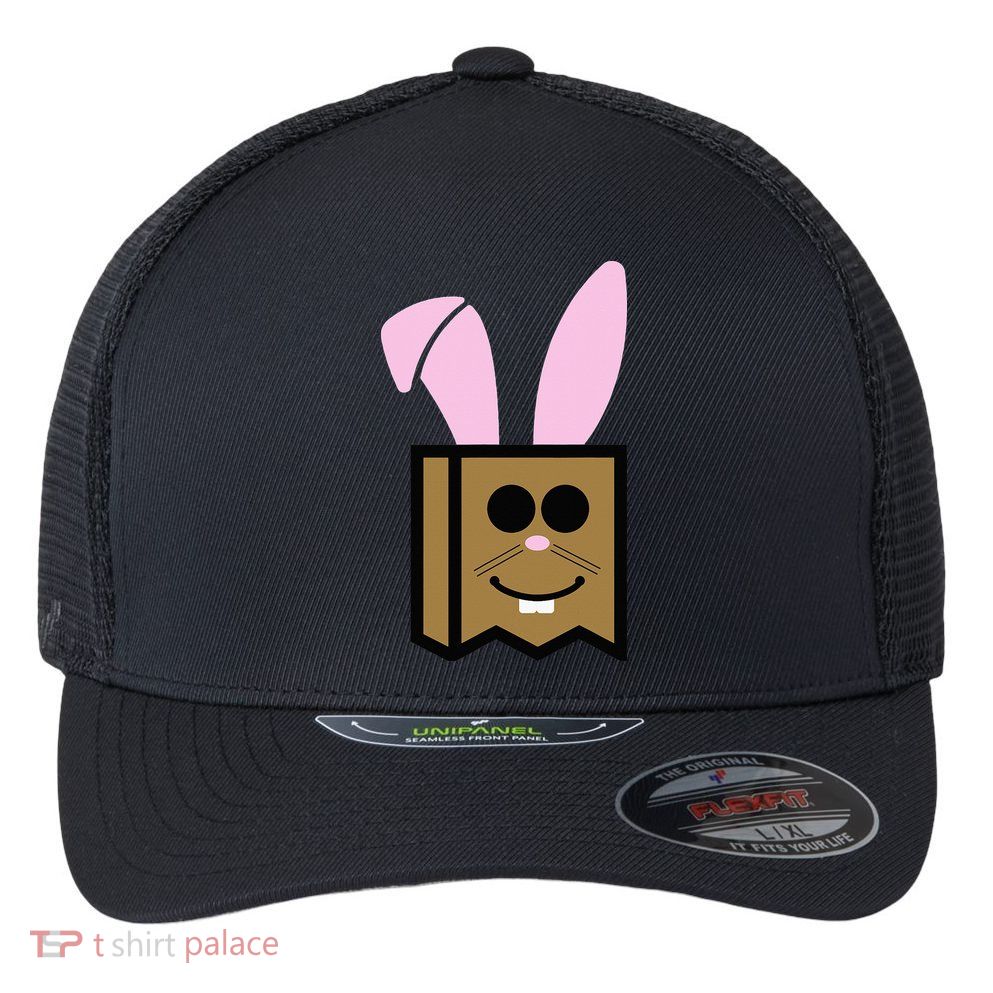 Easter bunny Mr. Mod take over 888 Flexfit Unipanel Trucker Cap
