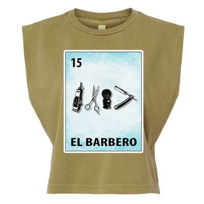 El Barbero Mexican Barber Cards Garment-Dyed Women's Muscle Tee