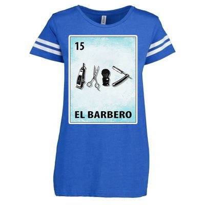 El Barbero Mexican Barber Cards Enza Ladies Jersey Football T-Shirt