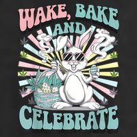 Easter Bunny Marijuana Cannabis Stoned 420 Weed Happy 420 7 Panel Mesh Trucker Snapback Hat