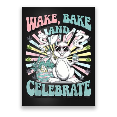 Easter Bunny Marijuana Cannabis Stoned 420 Weed Happy 420 Poster