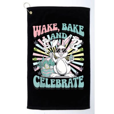 Easter Bunny Marijuana Cannabis Stoned 420 Weed Happy 420 Golf Towel