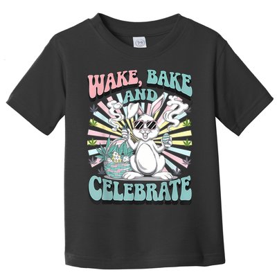 Easter Bunny Marijuana Cannabis Stoned 420 Weed Happy 420 Toddler T-Shirt