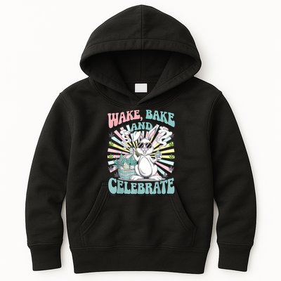 Easter Bunny Marijuana Cannabis Stoned 420 Weed Happy 420 Kids Hoodie