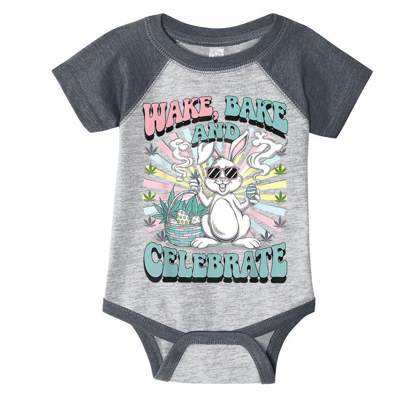 Easter Bunny Marijuana Cannabis Stoned 420 Weed Happy 420 Infant Baby Jersey Bodysuit