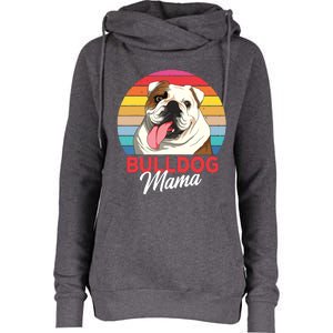 English Bulldog Mama Mom Women Womens Funnel Neck Pullover Hood