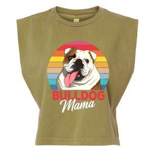 English Bulldog Mama Mom Women Garment-Dyed Women's Muscle Tee