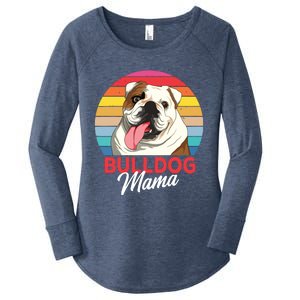 English Bulldog Mama Mom Women Women's Perfect Tri Tunic Long Sleeve Shirt